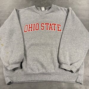 Vintage Nike Ohio State Buckeyes Crewneck Sweatshirt Youth Med 12/14 Gray 90s‎